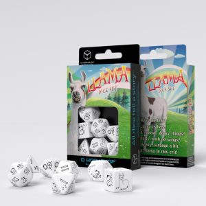 Bright Llama Dice Set (White & black) 1