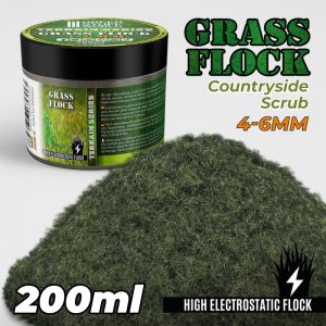 Static Grass Flock 4-6mm - COUNTRYSIDE SCRUB - 200 ml 1