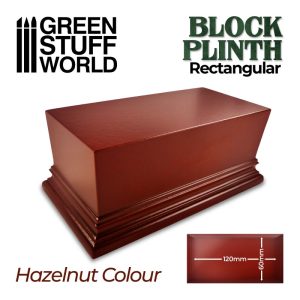 Rectangular Top Display Plinth 12x6cm - Hazelnut Brown 1