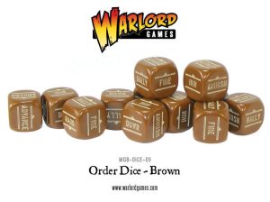 Bolt Action Orders Dice - Brown (12) 1