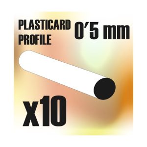 ABS Plasticard - Profile ROD 0'5mm 1