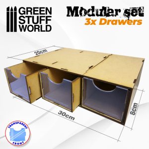 Modular Set 3x Drawers 1