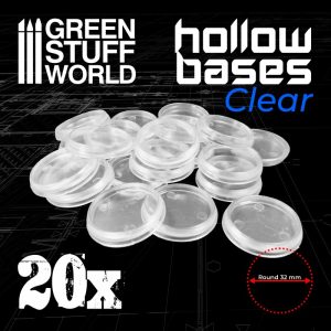 Hollow Plastic Bases 32mm - TRANSPARENT 1