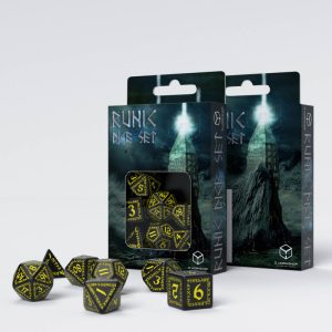 Runic Black & yellow Dice Set (7) 1