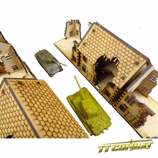 15mm Ruined Town House Set 2