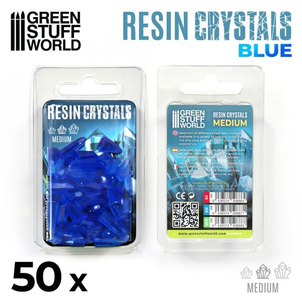 BLUE Resin Crystals - Medium 3
