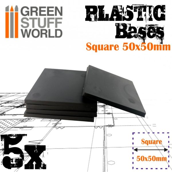 Plastic Square Bases 50x50 mm 1