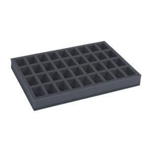 Full-size foam tray for 36 miniatures on 32mm bases 1
