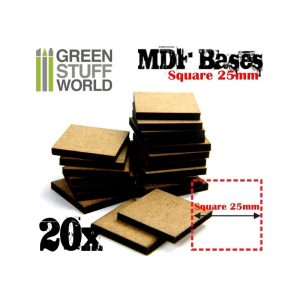 MDF Bases - Square 25 mm 1