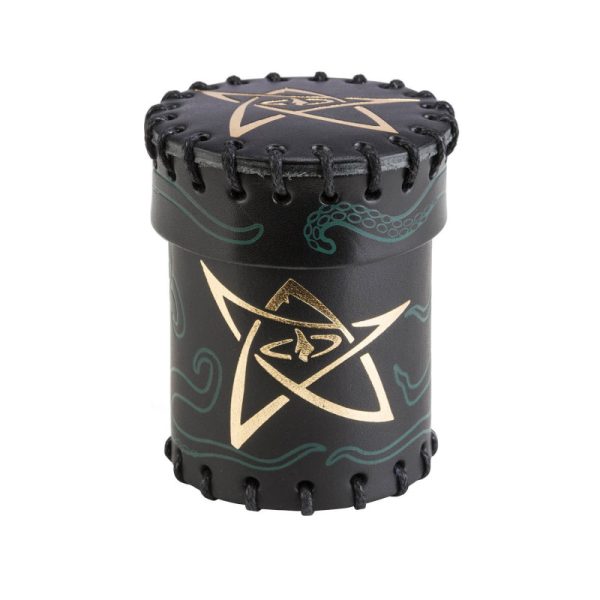 Call of Cthulhu Black & green-golden Leather Dice Cup 2