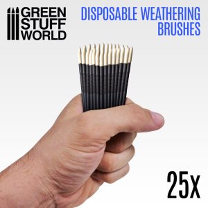 25x Disposable Weathering Brushes 1