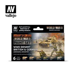 AV Vallejo Model Color Set - WWII Desert British & German 1