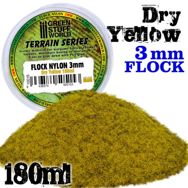 Static Grass Flock 3 mm - Dry Yellow - 180 ml 1