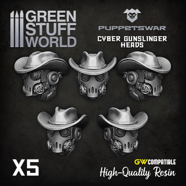 Cyber Gunslinger Heads 1