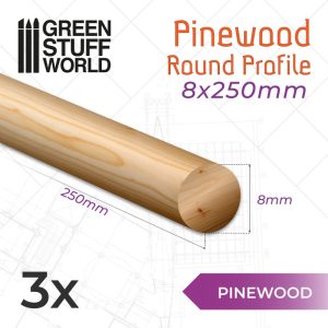 Pinewood round rod 8x250mm 1