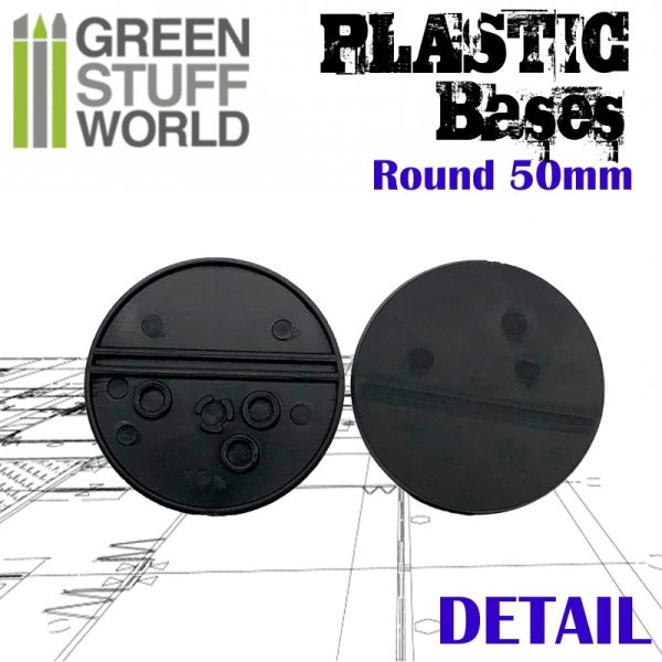 Plastic Bases - Round 50 mm BLACK 2
