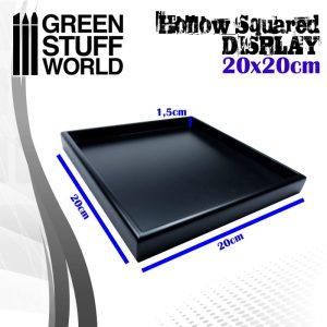 Hollow squared display 20x20 cm Black 1