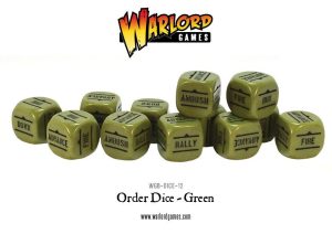 Bolt Action Orders Dice - Green (12) 1