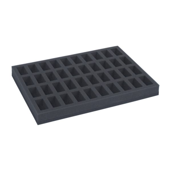 Full-size foam tray for 40 miniatures on 25mm bases 1