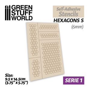 Self-adhesive stencils - Hexagons S - 6mm 1