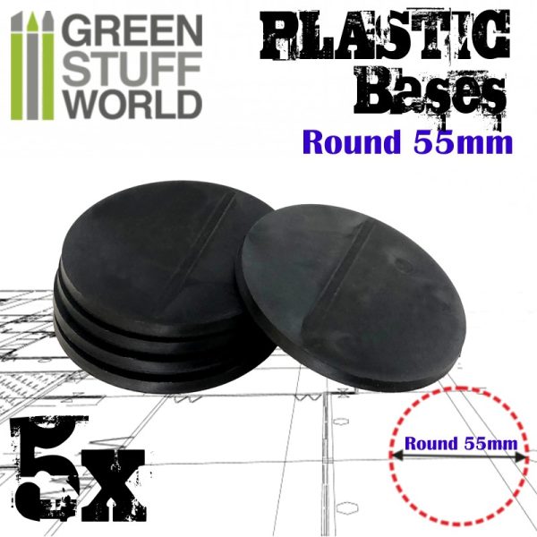 Plastic Bases - Round 55 mm BLACK 1