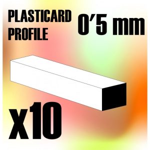 ABS Plasticard - Profile SQUARED ROD 0,5mm 1