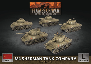 Flames of War - M4 Sherman Tank Company (x5 Plastic) 1