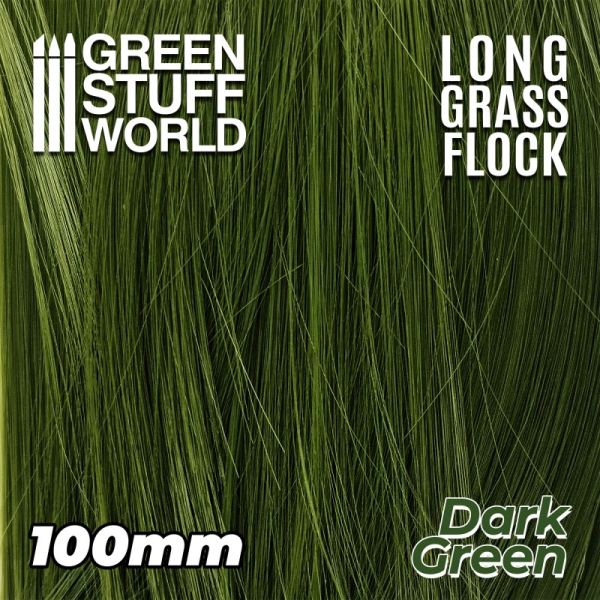 Long Grass Flock 100mm - Dark Green 2