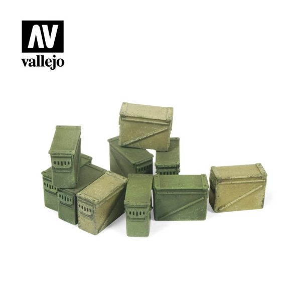 Vallejo Scenics - 1:35 Large Ammo Boxes 12.7mm 1