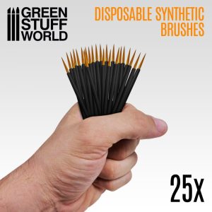 25x Disposable Synthetic Brushes 1