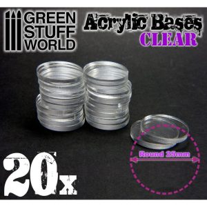 Acrylic Bases - Round 25 mm CLEAR 1