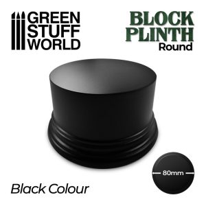 Round Block Plinth 8cm - Black 1