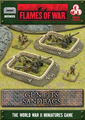 Flames of War: Sandbags Gun Pit Markers 1