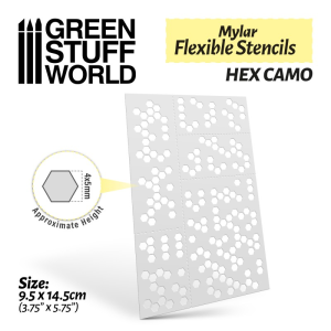 Flexible Stencils - Hex Camo (4x5mm) 1