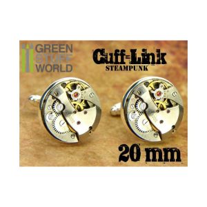 Steampunk CUFFLINKS - 20 mm Round Movements 1