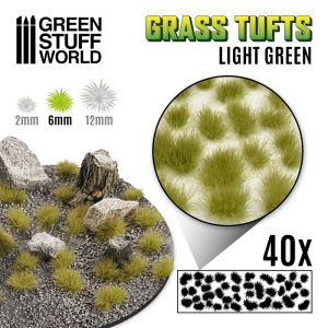 Grass TUFTS - 6mm self-adhesive - LIGHT GREEN 1