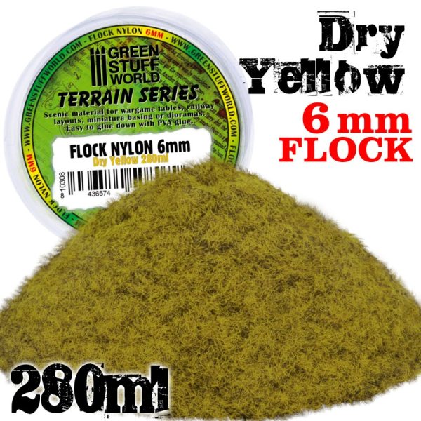 Static Grass Flock - Dry Yellow 6 mm - 280 ml 1