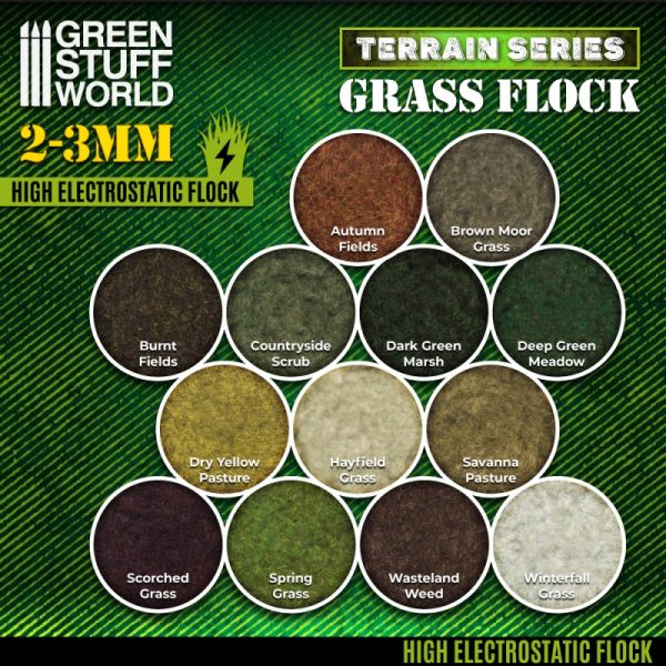 Static Grass Flock 2-3mm - BURNT FIELDS - 200 ml 3
