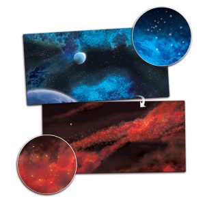 Gaming Mat: Frozen Planet / Crimson Gas Cloud 1