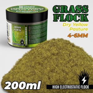 Static Grass Flock 4-6mm - DRY YELLOW PASTURE - 200 ml 1