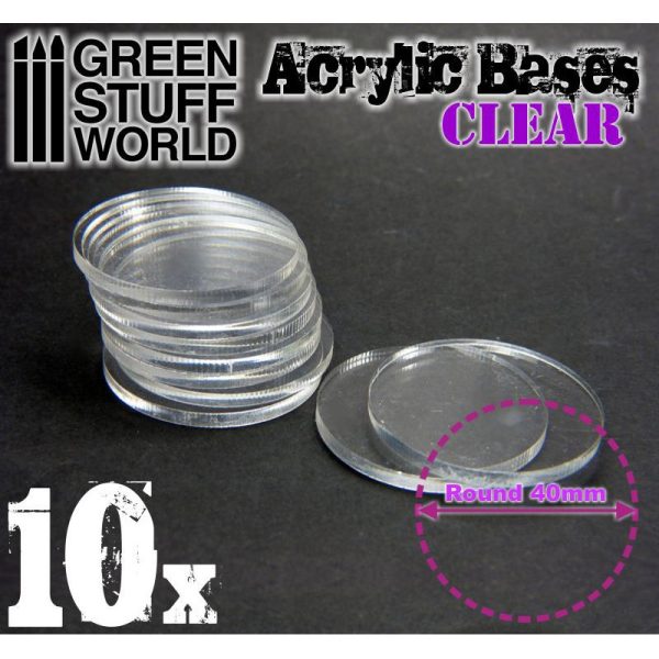 Acrylic Bases - Round 40 mm CLEAR 1
