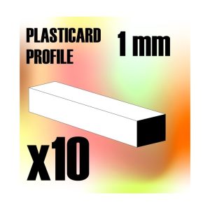 ABS Plasticard - Profile SQUARED ROD 1mm 1
