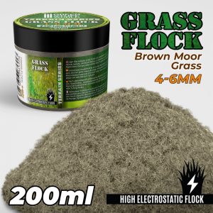Static Grass Flock 4-6mm - Brown Moor Grass - 200 ml 1