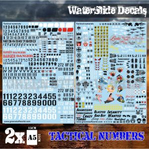 Waterslide Decals - Tactical Numerals and Pinups 1