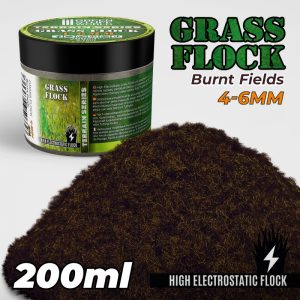 Static Grass Flock 4-6mm - BURNT FIELDS - 200 ml 1