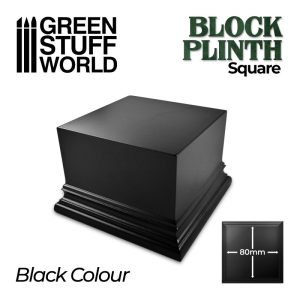 Square Top Display Plinth 8x8 cm - Black 1