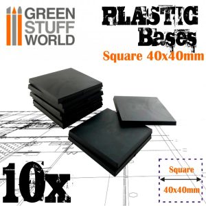 Plastic Square Bases 40x40 mm 1