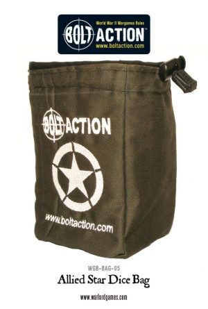 Bolt Action Allied Star Dice Bag & Order Dice (Green) 1