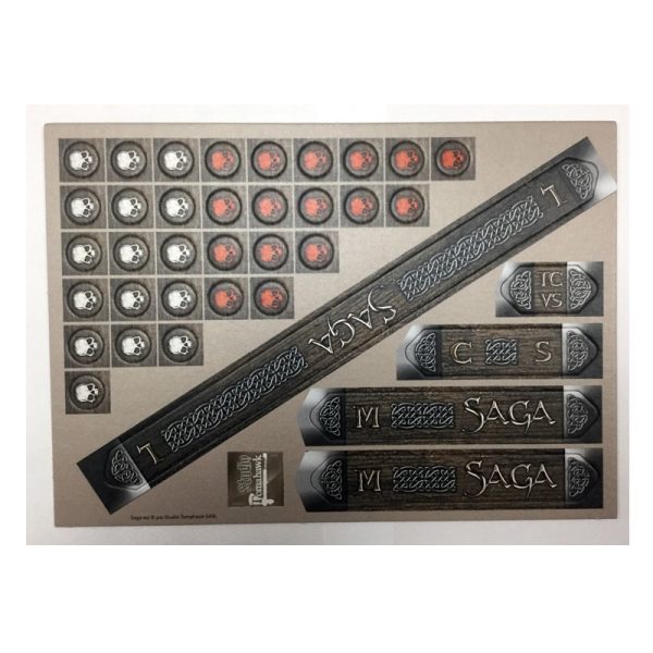 SAGA Cardboard Measuring Sticks & Tokens Set 1