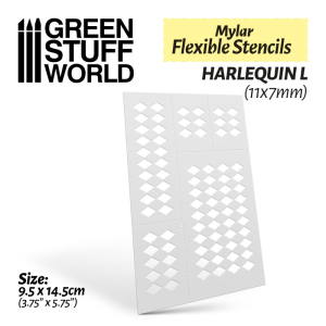 Flexible Stencils - Harlequin L (11x7mm) 1